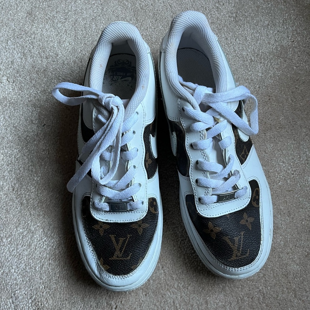 Louis Vuitton Monogram Logo Nike Air  Sneakers